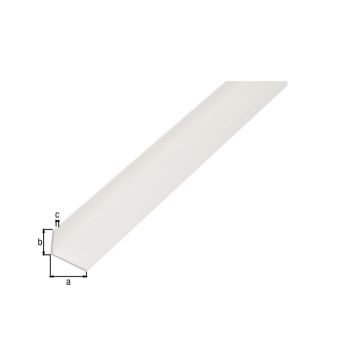 VINKELPROFIL GAH ALBERTS PVC 1000X40X10MM HVIT