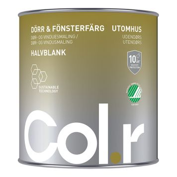 DØR & VINDUSMALING COL.R UTENDØRS SVART 0,5L