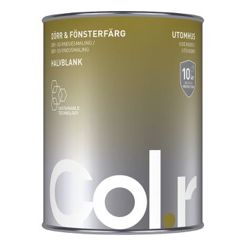 DØR & VINDUSMALING COL.R UTENDØRS SVART 1L