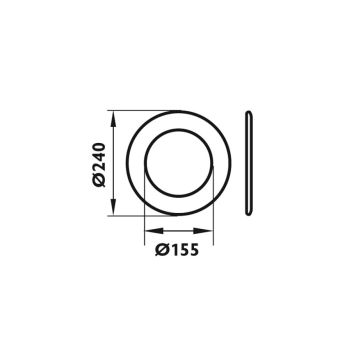 DEKKPLATE ADURO Ø240UTV/Ø155 INV