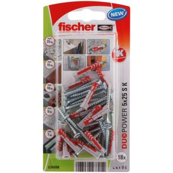 UNIVERSALPLUGG FISCHER 5X25MM 18STK