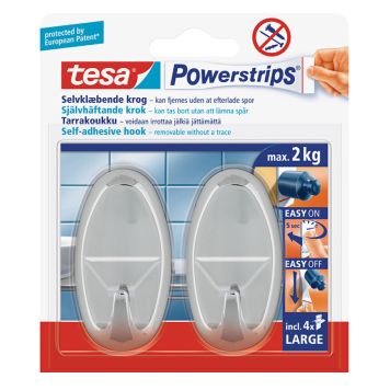 KROKER TESA POWER-STRIPS LARGE OVAL KROM 2 STK