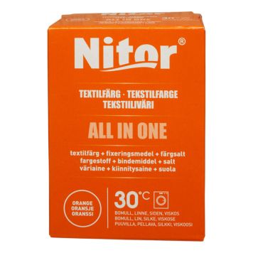 TEKSTILFARGE NITOR ALL IN ONE ORANSJE