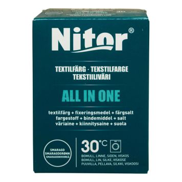 TEKSTILFARGE NITOR ALL IN ONE SMARAGDGRØNN