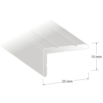 TRAPPENESE STANDARD SØLV 15X25X2000MM