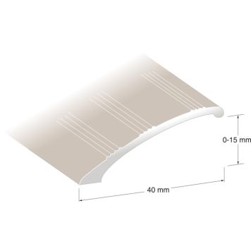 NIVÅLIST LUNDBERGS STANDARD BRONSE 0-15X40X2000MM