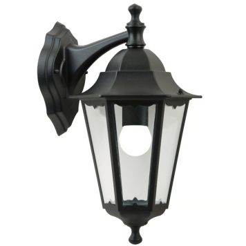 VEGGLAMPE  NORDLUX CARDIFF UTE DOWN  E27 SVART