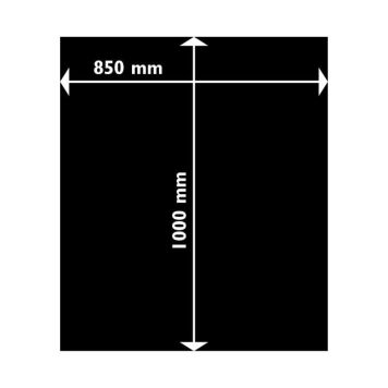 STÅLOVNPLATE ADURO REKTANGEL SVART 1.5X850X1000MM