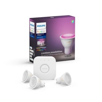 STARTPAKKE PHILIPS HUE WCA GU10 4,3W 3-PK