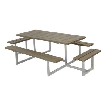 BENKESETT PLUS BASIC MED PÅBYGG 260CM GRÅBRUN 