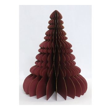 JULEDEKORASJON HONEY COMB TREE 30CM RØDBRUN