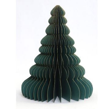 JULEDEKORASJON HONEY COMB TREE 20CM MØRKEGRØNN