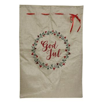 JULEGAVESEKK JUTE GOD JUL 95CM