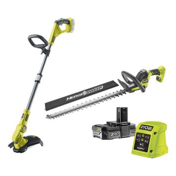 GRESSTRIMMER+HEKKSAKS RYOBI RY18LT18HTA-120 ONE+ 1X2,0AH