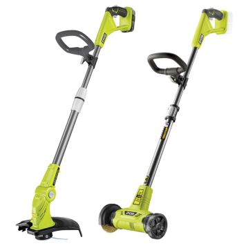 GRESSTRIMMER+FLISERENSER RYOBI ONE+ 18V 1X1.5AH