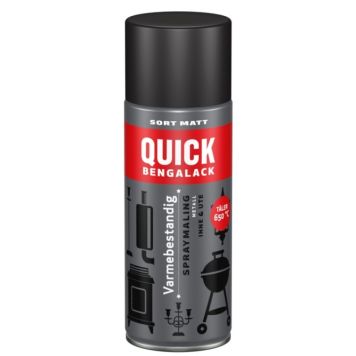 SPRAY QUICK BENGALACK VARMEBESTANDIG SORT MATT 400ML