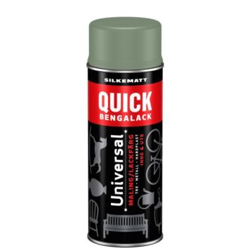 SPRAY QUICK BENGALACK UNIVERSAL VARMGRØNN SILKEMATT 400ML