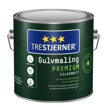 GULVMALING TRESTJERNER PREMIUM HVIT-BASE 2,7L