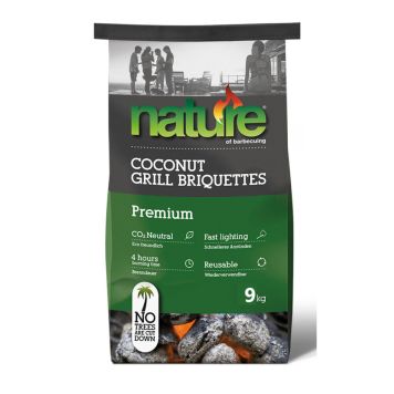 GRILLBRIKETTER NATURE PREMIUM KOKOS 9 KG