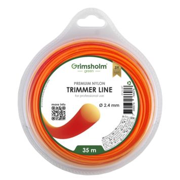 TRIMMERTRÅD GRIMSHOL RUND 2.4MM 35M ORANGE