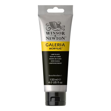 AKRYLFARGE W&N GALERIA NR 337 LAMP SVART 120ML