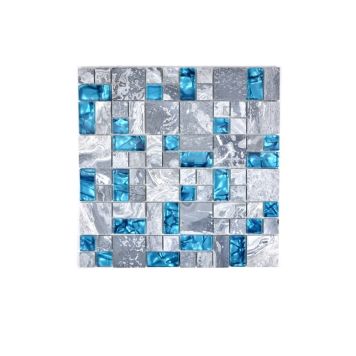 MOSAIKK OPTIC GREY/BLUE 30X30CM