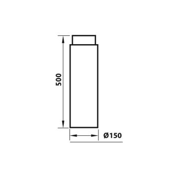 RETT RØR ADURO Ø150X500MM