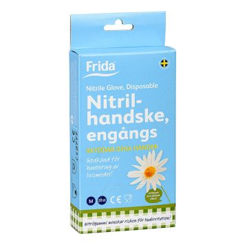 NITRILHANSKER FRIDA ENGANGSHANSKE M 20-PAKK