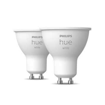 SPOT  PHILIPS HUE W 2-PAK 4.2W GU10