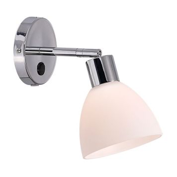 VEGGLAMPE NORDLUX RAY E14 KROM/OPAL