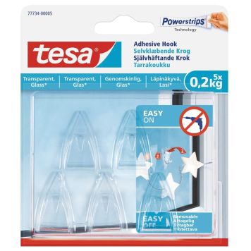 SELVKLEBENDE KROK TESA TSMS TRANSPARENT 0,2KG 5-PACK