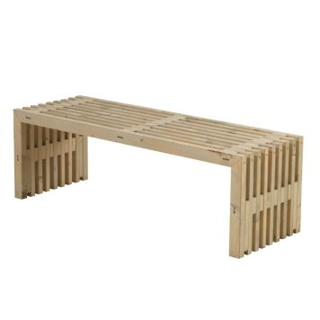 HAGEBENK PLUS RUSTIKK DESIGN DRIVVEDFARGET 138X49X45 CM