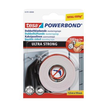 MONTERINGSTAPE TESA ULTRA STRONG 1,5MX19MM