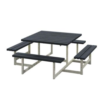 BENKESETT PLUS PICNIC 200X73CM SVART