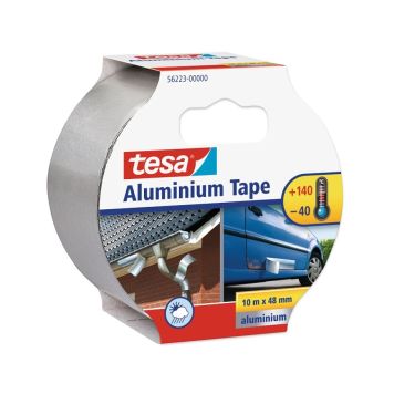 ALUMINIUMSTAPE TESA RØRLEGGERTAPE 10MX50MM