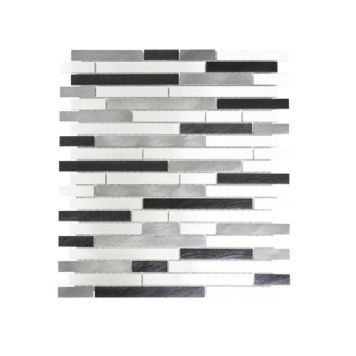 MOSAIKK AVANTGARDE ALUMINIUM SVART 4,8/9,8/14,8X1,5CM