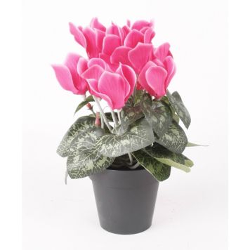 KUNSTIG PLANTE EMERALD SYKLAMENER I POTTE ROSA 25CM