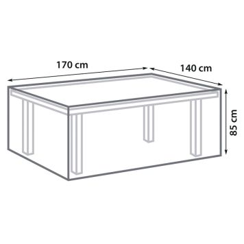 MØBELTREKK SUNFUN SPISEGRUPPE SMALL 170X140X85CM