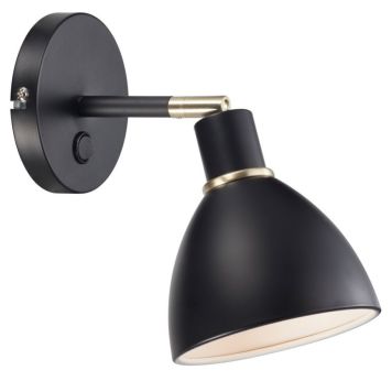 VEGGLAMPE NORDLUX RAY SVART