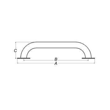 RØRHANK PN BESLAG TUBUS HVIT 230 MM