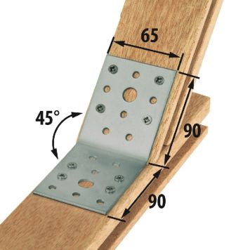 BØYLEPLATE  MAGNODUR 135° 90X90X65 MAGNODUR