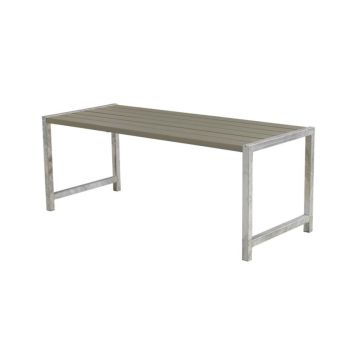 SPISEBORD PLUS HAGEBORD 186CM GRÅBRUN 