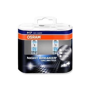 BILPÆRE OSRAM NIGHT BREAKER DUOBOX H7 12 V 2 STK