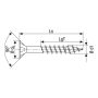 TRESKRUE SPAX RUSTFRI A2 TFT 4,5X50 230STK