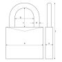 HENGELÅS ABUS T84MB/40 RUSTFRI MESSING