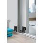 SKYVEDØRER 2-PACK HVIT/LYSGRÅ 2355X1200MM