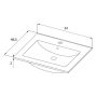 SERVANT BATH DELUXE CAMDEN HVIT 60 CM