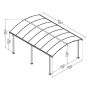 CARPORT CANOPIA ARCADIA 13,5M² BRONSE/GRÅ