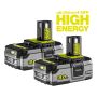 BATTERIER RYOBI RB18LL30 ONE+ HIGH ENERGY 18V 2X3.0AH