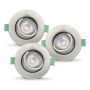 DOWNLIGHT ECOLITE PRIA DIM-TO-WARM 3PK BØRSTET STÅL